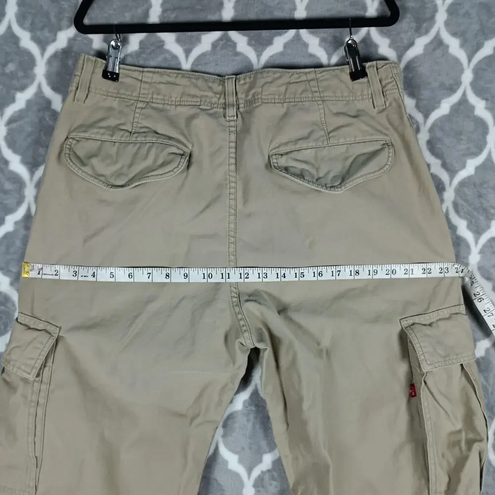 Levis Fatigue Cargo Pants Mens 33x30 Beige Cotton Relaxed Fit Canvas Rugged